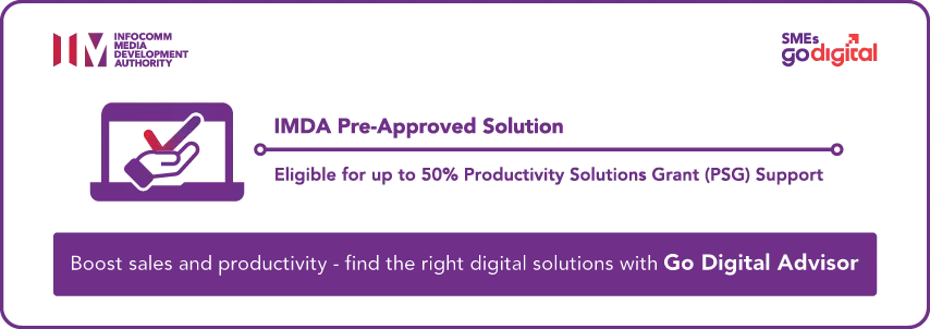 IMDA SMEs Go Digital programme horizontal logo - PayAdvisorMobile® pre-approved solution