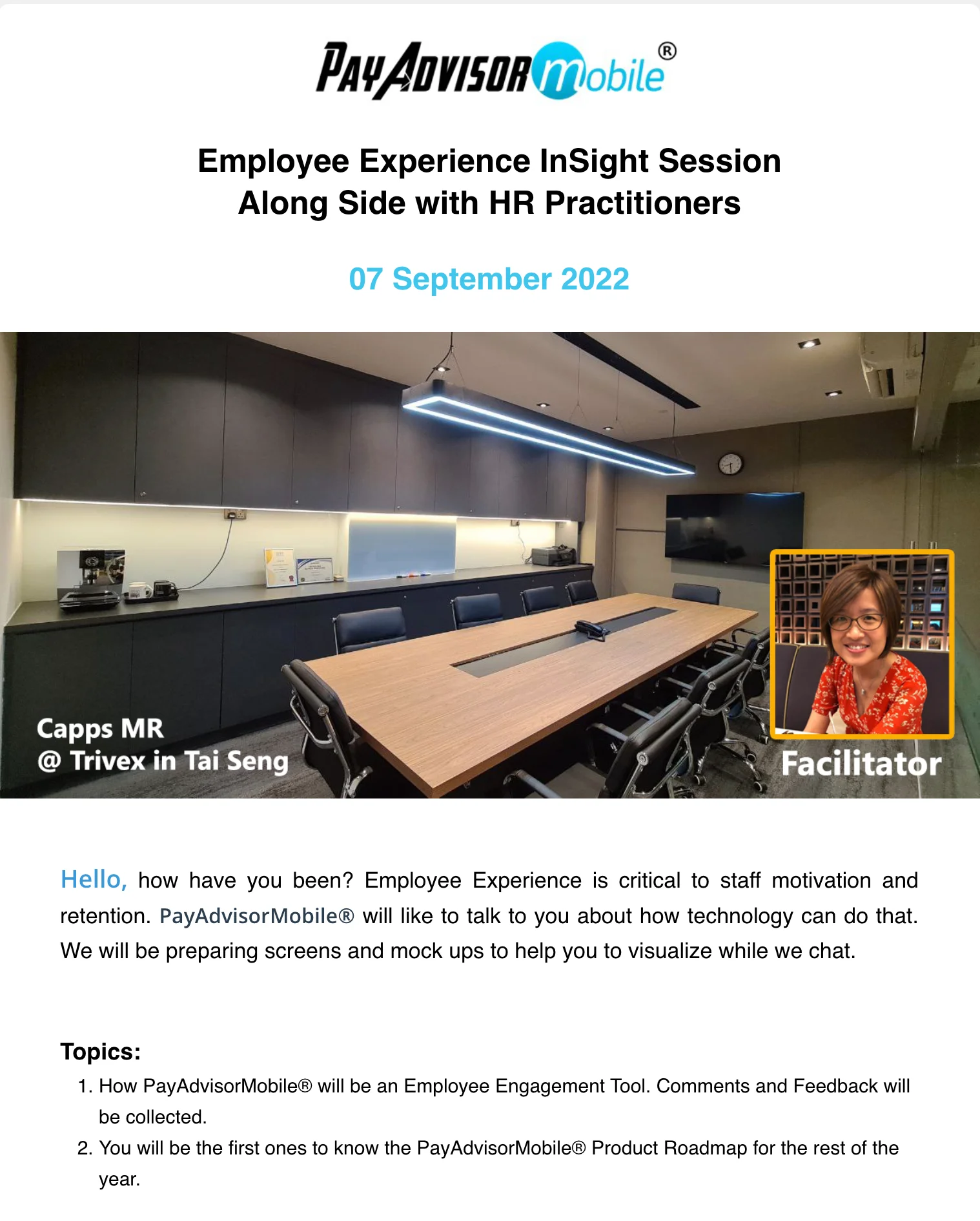 PayAdvisorMobile® Masterclass 220907